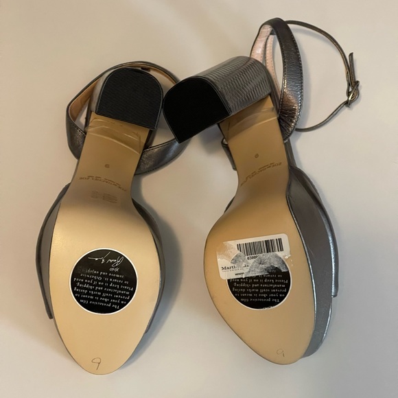 Zoe by Rachel Zoe Platform Claire Silver Metallic Sandals - Picture 5 of 9